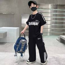 批发2026夏季男童套装新款中大童洋气<b class='q'>运动</b>短袖儿童薄款帅气两件套潮