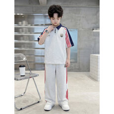 批发男童套装夏装夏季2026休闲新款短袖<b class='q'>运动</b>儿童两件套中大童薄款