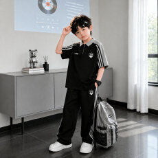 批发儿童男童夏装短袖套装2026新款夏季中大童薄款<b class='q'>运动</b>休闲两件套
