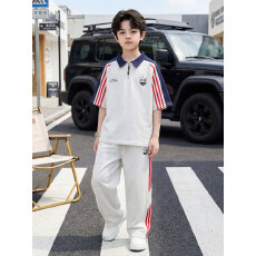 批发男童夏装套装2026新款儿童中大童短袖薄款夏季休闲<b class='q'>运动</b>两件套