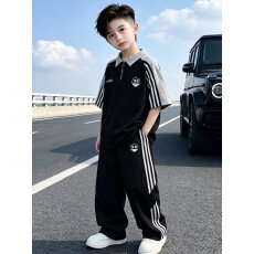 批发男童夏装套装2026新款儿童POLO短袖夏季休闲<b class='q'>运动</b>两件套