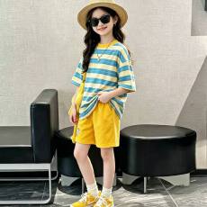批发女童<b class='q'>夏</b>季套装2026新款儿童运动衣服洋气多巴胺女大童<b class='q'>夏</b>装短袖短裤