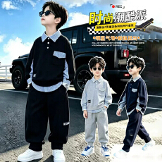 批发男童秋季套装2026四季流行新款中大童儿童POLO潮流两件套