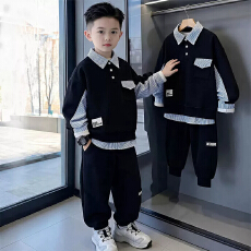 批发男童<b class='q'>儿童</b>秋装套装2026春秋新款男孩运动秋季卫衣帅气两件套