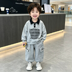 批发男童<b class='q'>秋</b><b class='q'>装</b>套<b class='q'>装</b>2026新款<b class='q'>韩版</b>痞帅翻领卫衣两件套儿童春秋衣服