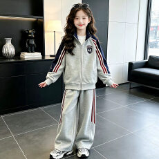 批发<b class='q'>女</b><b class='q'>童</b>儿<b class='q'>童</b><b class='q'>春</b>秋套装运动套装2026新款休闲<b class='q'>女</b>孩中<b class='q'>大</b>童外套两件套