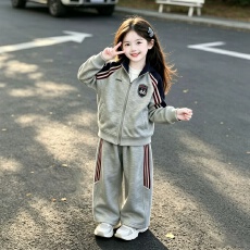 批发<b class='q'>女</b><b class='q'>童</b><b class='q'>套</b>装<b class='q'>新款</b>2026运动套装洋气休闲儿童外套春秋中<b class='q'>大</b>童两件套