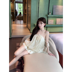 批发超仙<b class='q'>雪纺</b>花苞吊带<b class='q'>背心女</b>夏季纯欲性感一字肩抹胸上衣泰式独特绝美