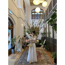 批发法式镂空茉莉白茶挂脖连衣裙夏季白色蕾丝拼接度假<b class='q'>沙滩</b>裙海边<b class='q'>长裙</b>