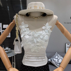 批发小香风花朵吊带背心女外穿夏季泰式辣妹性感鱼骨抹胸上衣独特绝美