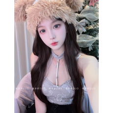 批发性感女人小众挂脖蕾丝抹胸上衣女秋冬纯欲风网纱内搭吊带打底背心