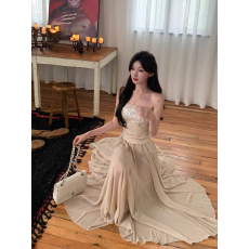 批发法式重工亮片刺绣抹胸针织吊带新款纯欲氛围感穿搭短款独特上衣女