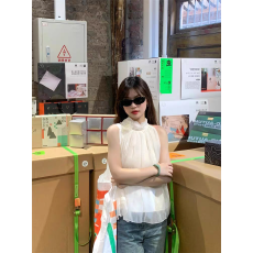 批发纯欲性感挂脖<b class='q'>真丝</b>网纱无袖上衣女夏季法式小众花朵雪纺衫甜美小衫