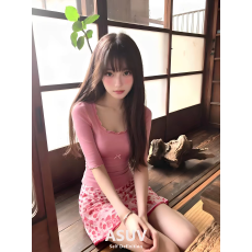 批发甜辣妹套装薄款花边u领<b class='q'>中袖</b>T恤上衣女夏季碎花包臀半身短<b class='q'>裙</b>两件套