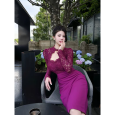 批发法式气质名媛御姐高级独特超好看宴会<b class='q'>礼服</b>性感蕾丝修身包臀<b class='q'>连衣裙</b>