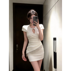 批发辣妹性感镂空设计感改良旗袍<b class='q'>包臀裙</b>女夏季新款流苏气质修身连衣裙