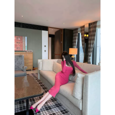 批发纯欲气质修身吊带连衣裙女早秋氛围感针织开衫辣妹包臀<b class='q'>长裙</b>两件套
