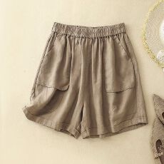 批发夏季新款短<b class='q'>裤</b>女直筒女薄款<b class='q'>棉麻</b>休闲<b class='q'>裤</b>松紧腰宽松阔腿<b class='q'>裤</b><b class='q'>五分裤</b>