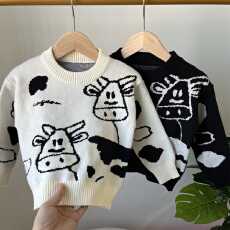 批发男童毛衣2022秋冬新款韩系童装秋装<b class='q'>儿童</b>时髦洋气炸街套头针织衫潮