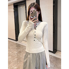 批发【280克绵羊绒】原版亨利领加绒保暖长袖<b class='q'>T</b><b class='q'>恤</b>打底衫女内搭上衣