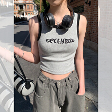 批发官图【250克纯棉螺纹小<b class='q'>吊带</b><b class='q'>背心</b>女内搭外穿夏装短款上衣辣妹