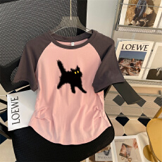 批发实拍【260克莫代尔螺纹】正肩短袖<b class='q'>t</b><b class='q'>恤</b>女夏季收腰短款上衣插肩