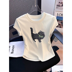 批发官图【后包领210克40支1*1纯棉螺纹】短袖<b class='q'>t</b><b class='q'>恤</b>女夏季短款收腰