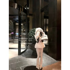 批发杜总家 欧尼裤夹棉款*冬季韩女纯欲<b class='q'>修身</b>显瘦微喇加厚白咖色西裤女