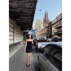 批发5werkwen Staycation法式吊带裙 1OO高支<b class='q'>亚麻</b>腰节分割小A摆<b class='q'>连衣裙</b>