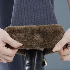 批发2025秋冬季休闲时尚穿搭直筒阔腿裤新款百搭加绒加厚保暖高腰裤子