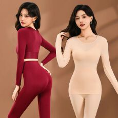 批发秋衣秋裤保暖内衣套装女<b class='q'>无</b><b class='q'>痕</b>隐形打底美肤肌百搭两件套装