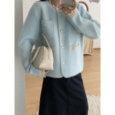 批发蕾丝花边法式小香风外套女士<b class='q'>短款</b>2025新款气质名媛小个子<b class='q'>开衫</b>上衣