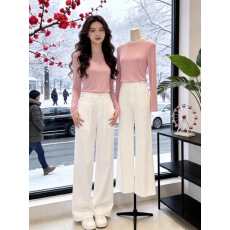 批发粉色高级感超弹皮肤衣圆领打底衫女内搭软糯面膜秋冬长袖t恤上衣