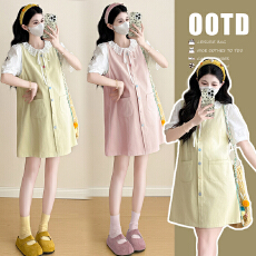 批发实拍  韩系糖果色夏季背带裙+蕾丝花边衬衫