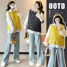 批发实拍现   新款<b class='q'>百搭</b>减龄多色纽扣童趣开衫马甲