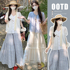 批发现  夏季韩系<b class='q'>蕾丝</b>钩花宽松衬衫