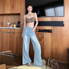 批发天丝棉莱赛尔宽松阔腿裤高挑显瘦显腿长遮肉大长腿透气凉爽<b class='q'>春</b>夏款
