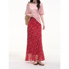 批发复古度假风碎花半身裙女2026新款<b class='q'>夏</b>季显瘦修身花卉半裙包臀a字裙
