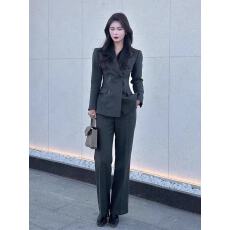 批发职业装办公小西装外套女2024<b class='q'>春秋</b>新款气质播音工服修身OL西装