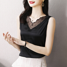 批发2026<b class='q'>真丝</b>V领丝吊带背心女气质百搭西装内搭缎面打底衫