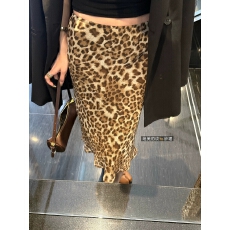 批发曼妙豹纹&绝美豹纹发财纱裙包容性极高斜裁工艺半身裙
