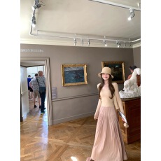 批发麻豆/Amants樱岛之恋_<b class='q'>优雅</b>真丝绵羊毛系带上衣/压褶飘飘裙