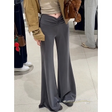 批发高级感气质垂感休闲<b class='q'>裤</b>女2026春季新款爆款<b class='q'>韩版</b>时尚高腰显瘦微喇<b class='q'>裤</b>