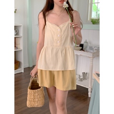 批发纯欲新款初恋甜蜜纯棉小<b class='q'>吊带</b>背心女减龄纯色百搭少女上衣