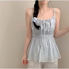 批发春夏新款蝴蝶结系带露肩连衣<b class='q'>裙</b>