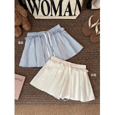 批发韩版高腰<b class='q'>夏</b>季新款设计感花边百褶短裙女