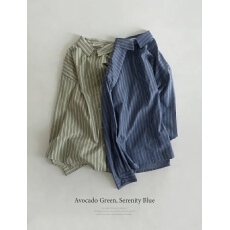 批发早秋新款温柔风<b class='q'>条纹</b>长袖<b class='q'>衬衫</b>