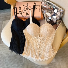 批发上实拍~2026<b class='q'>新款</b>法式甜辣风蕾丝吊带<b class='q'>背心</b>抹胸<b class='q'>女</b>束腰系带性感显瘦