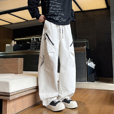 批发大码工装裤子男款春秋季直筒伞兵长裤<b class='q'>加肥</b><b class='q'>加大</b>胖子休闲裤