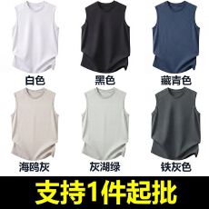丨230克罗马棉65%棉35%聚酯纤维丨纯色背心无袖t恤本价不含税